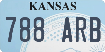 KS license plate 788ARB