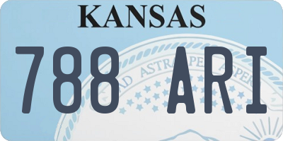 KS license plate 788ARI