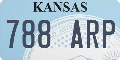 KS license plate 788ARP