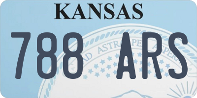 KS license plate 788ARS