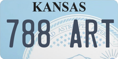 KS license plate 788ART