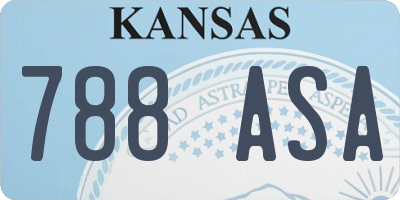 KS license plate 788ASA