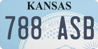 KS license plate 788ASB