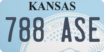 KS license plate 788ASE