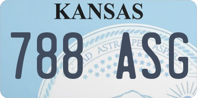KS license plate 788ASG