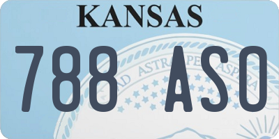 KS license plate 788ASO