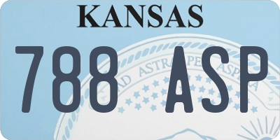 KS license plate 788ASP