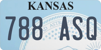 KS license plate 788ASQ