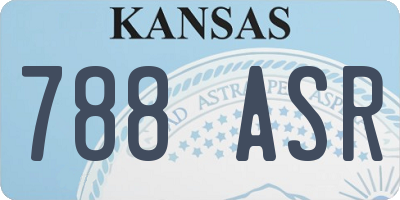 KS license plate 788ASR