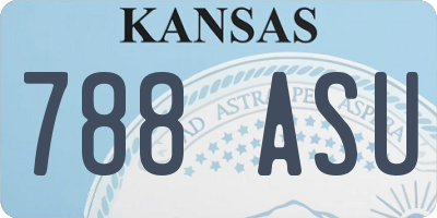KS license plate 788ASU