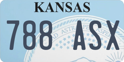 KS license plate 788ASX