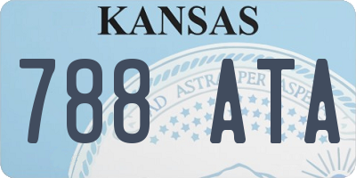 KS license plate 788ATA