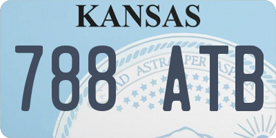 KS license plate 788ATB