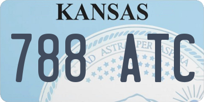 KS license plate 788ATC