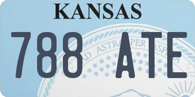 KS license plate 788ATE