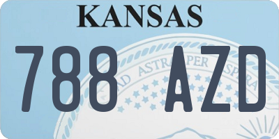 KS license plate 788AZD