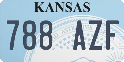 KS license plate 788AZF