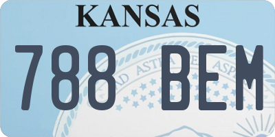 KS license plate 788BEM