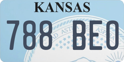 KS license plate 788BEO