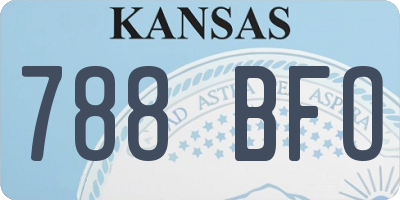 KS license plate 788BFO