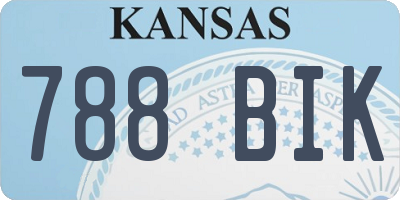 KS license plate 788BIK