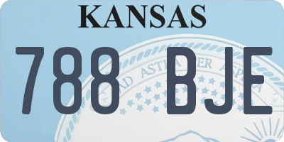 KS license plate 788BJE