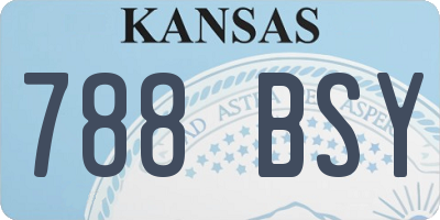 KS license plate 788BSY