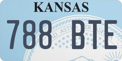 KS license plate 788BTE