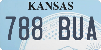 KS license plate 788BUA