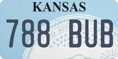 KS license plate 788BUB