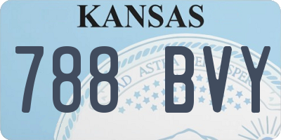 KS license plate 788BVY