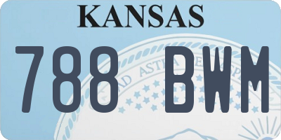 KS license plate 788BWM