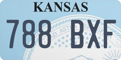 KS license plate 788BXF