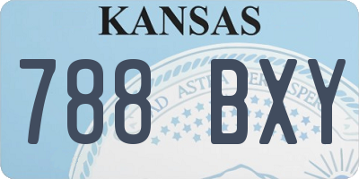 KS license plate 788BXY
