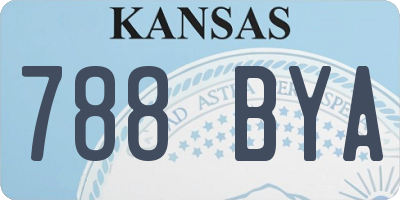 KS license plate 788BYA