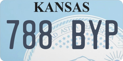 KS license plate 788BYP