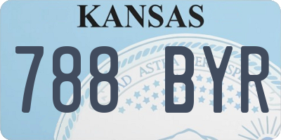 KS license plate 788BYR