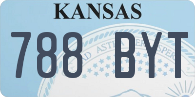 KS license plate 788BYT