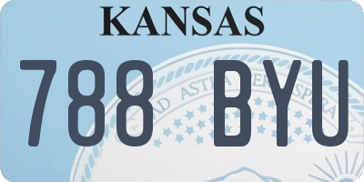 KS license plate 788BYU