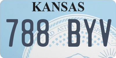 KS license plate 788BYV