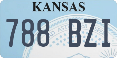 KS license plate 788BZI