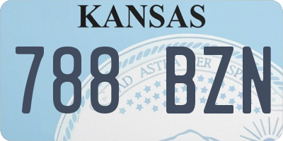 KS license plate 788BZN