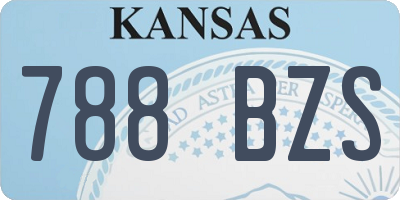 KS license plate 788BZS