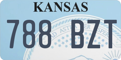 KS license plate 788BZT