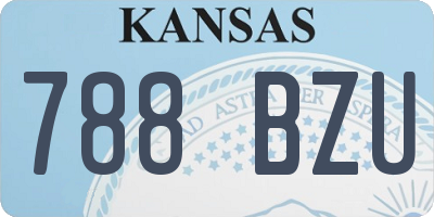 KS license plate 788BZU