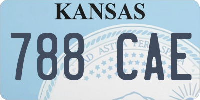 KS license plate 788CAE