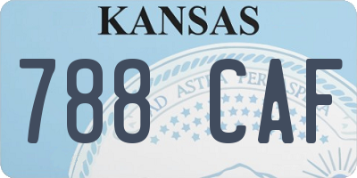 KS license plate 788CAF