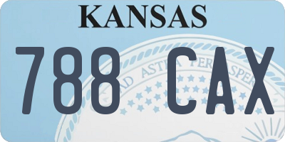 KS license plate 788CAX