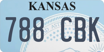 KS license plate 788CBK