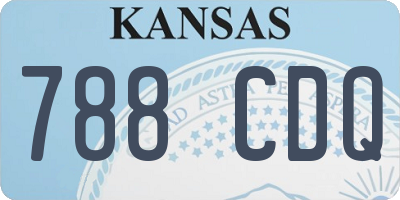 KS license plate 788CDQ